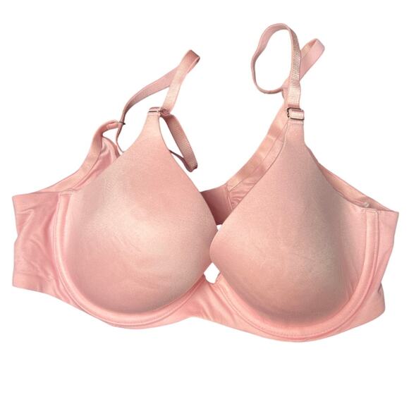 Aerie Sunny 32C Women Pink Bra Adjustable Lightly Lined Demi Push Up - Picture 1 of 5